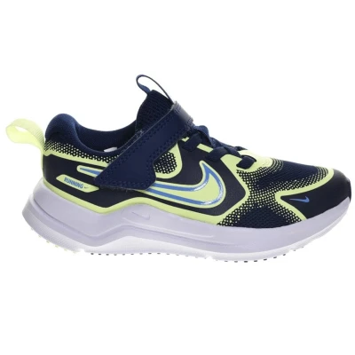 Afbeelding van Nike Performance Cosmic Runner Unisex Hardloopschoenen voor op de weg kinderen, Maat: 28, Blue void/univ blue/barely volt Textiel/ synthetisch