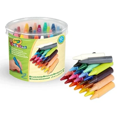 Afbeelding van CRAYOLA Mini Kids, Maxi Waskrijtjes, Ronde Vorm, 24 Stuks, Leeftijd 12 Maanden, Geassorteerde Kleuren, Afwasbaar, Ultra Duurzaam, voor 1 jarigen, 0784