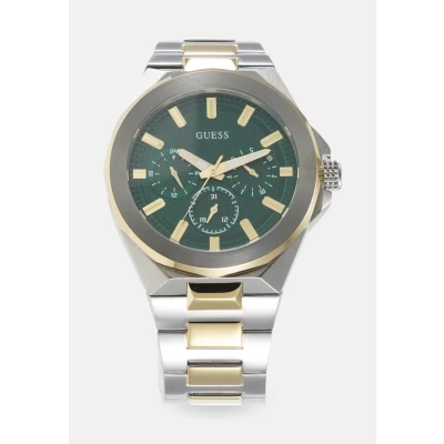 Afbeelding van Guess Dashboard Horloge silvercoloured/goldcoloured, Heren, Maat: One Size, Silver coloured/gold coloured