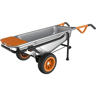 Afbeelding van Workx WG050 Aerocart multifunctionele kruiwagen 8 in 1 functie: steekwagen met massief rubberen banden, tuinkar, draaghulp, vuilniszakhouder enz.