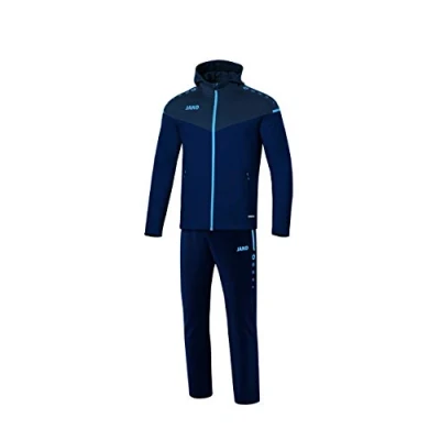 Afbeelding van JAKO vrijetijdspak CHAMP 2.0 met kap Marine/d.blauw/hemelsblauw / 4XL