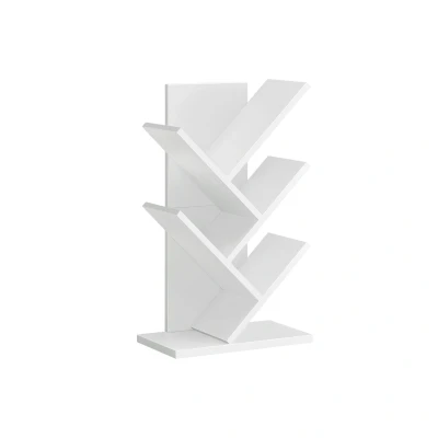 Afbeelding van Boekenkast Boomvorm Ruimtebesparende boekenplank Wit Ruimtebesparend 17,2 cm x 30 51