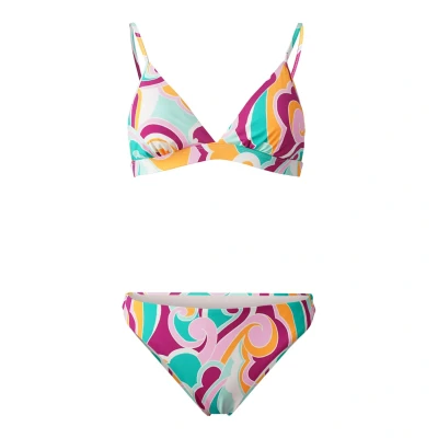 Afbeelding van Brunotti voorgevormde bikini Alison roze/turquoise/oranje