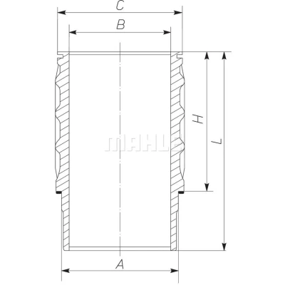 Afbeelding van MAHLE ORIGINAL 061 WN 26 00 Cilindervoering