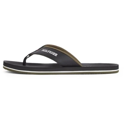 Afbeelding van TOMMY HILFIGER Heren gewatteerde comfort B SANDAL slippers, zwart (zwart), 6.5 UK, Zwart, 40 EU