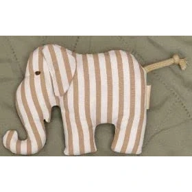 Afbeelding van Greiftier Elefant beige gestreift