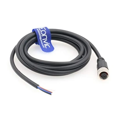 Afbeelding van Eonvic Industriële M12 Vrouwelijke 4 Pin Connector Gegoten PVC Luchtvaart Sensor Kabel