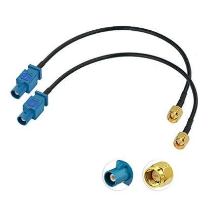 Afbeelding van Eightwood DAB Antenne SMA Kabel Fakra &quot;Z&quot; Male naar Recht RG174 Verlengkabel 8inch 20cm 2st Compatibel voor AM/FM Radio Blaupunkt Pioneer Clarion Kenwood Alpine JVC