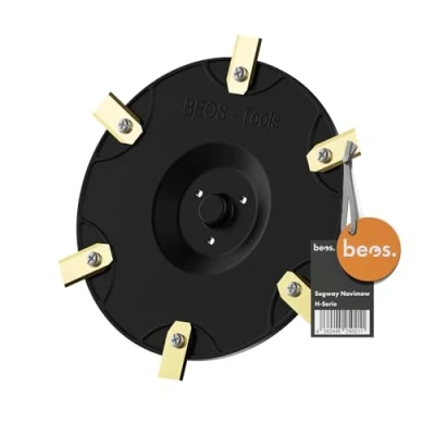 Afbeelding van beos® Premium robotmaaier tuning maaischijf voor 6x messen Segway Navimow H serie glasvezelversterkte Ø 184 mm draaischijf compatibel met H500 H800 H1500 H3000