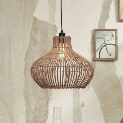 Afbeelding van Good&amp;Mojo Hanglamp Kalahari Rotan Naturel 42x42x35cm