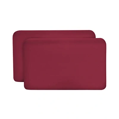 Afbeelding van Kussensloop 25 x 40 cm, framboos rood, dubbelpak, perfect voor VOLAR reiskussen, katoen (double jersey), strijkvrij en geschikt de droger, set van 2 met ritssluiting, Oeko Tex gecertificeerd