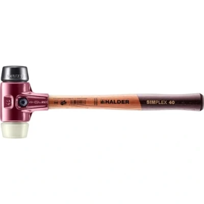 Afbeelding van Halder Kunststofhamer lengte 330 mm hoofd d. 40 middelhard/hard hout rubber zwart/nylon wit 1 stuk 3028.040