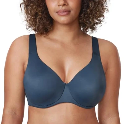 Afbeelding van DELIMIRA AISILIN Dames Minimizer BH met beugel zonder padding Volledige cups Grote maten Ondergoed Sargasso 80G