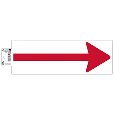 Afbeelding van Zelfklevende vloerpi jl rood 30x10cm Wit per 10