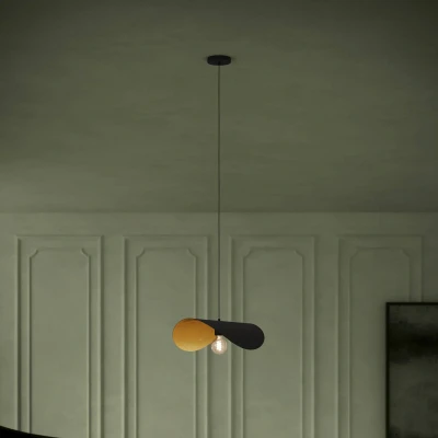 Afbeelding van Stars of Light Zwarte hanglamp Saceda met goud Ø 53cm 390393