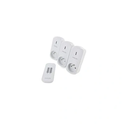 Afbeelding van Chacon Set van 3 schakelstopcontacten en afstandsbediening (2000w) 54663
