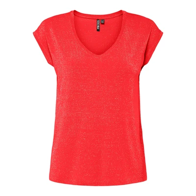 Afbeelding van T shirt Korte Mouw Pieces PCBILLO TEE LUREX STRIPES