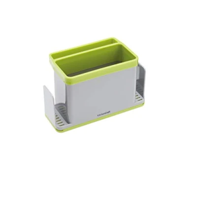 Afbeelding van KC Blue 4 in 1 Plastic Gootsteenorganizer met Lekbak, 19,5 x 9,5 12 centimeter Grijs en Groen