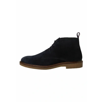 Afbeelding van Marco Tozzi BY Guido Maria Kretschmer Veterboots, Heren, Maat: 45, Navy Leer