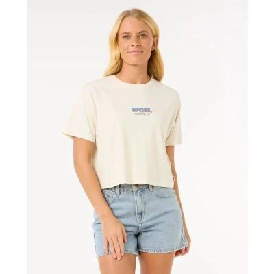 Afbeelding van Rip Curl Sun &amp; Sea Crop Tee Bone