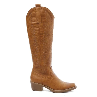 Afbeelding van Cowboylaarzen Camel hoog imitatieleer