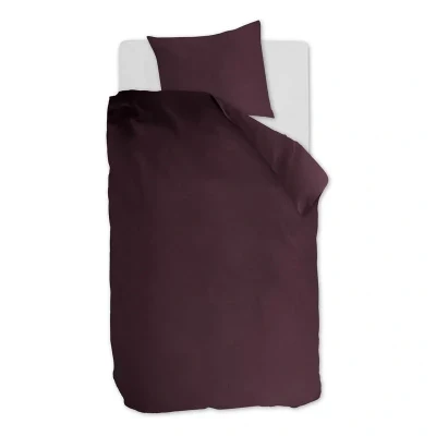Afbeelding van Dekbedovertrek Ambiante Cotton Uni Dark Red Katoen 140 x 200 / 220 cm 1 Persoons