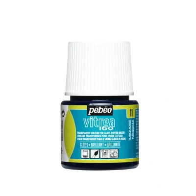 Afbeelding van PEBEO 111011 Transparante Glasverf Vitrea 160C Turkoois 45 ML