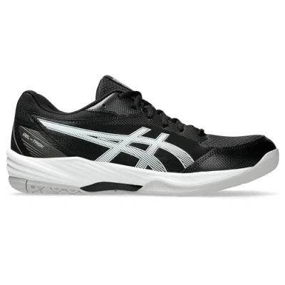 Afbeelding van Asics Geltask 4 Handbalschoenen, Heren, Maat: 49, Black/white Textiel/ synthetisch
