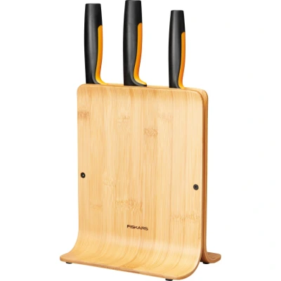 Afbeelding van Fiskars Functional Form Bamboe messenblok met 3 messen