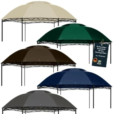 Afbeelding van freigarten.de Vervangend dak voor paviljoen Ø 350 [cm] waterdicht materiaal: Panama PCV Soft 370 g/m² extra sterk model 4