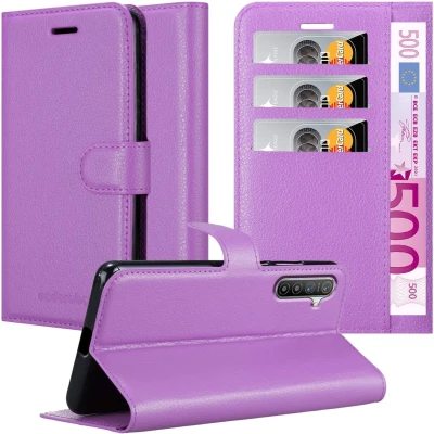 Afbeelding van Cadorabo Hoesje geschikt voor Realme X2 / XT Oppo K5 in MANGAAN PAARS Beschermhoes met magnetische sluiting, standfunctie en kaartvakje Book Case Cover Etui