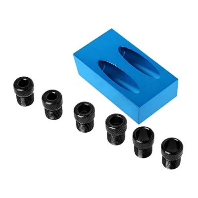 Afbeelding van Pocket Gat Jig,15 Graden Schroef Jig Houtbewerking Hoek Boren Gids Tool Kit 6/8/10mm Gaten