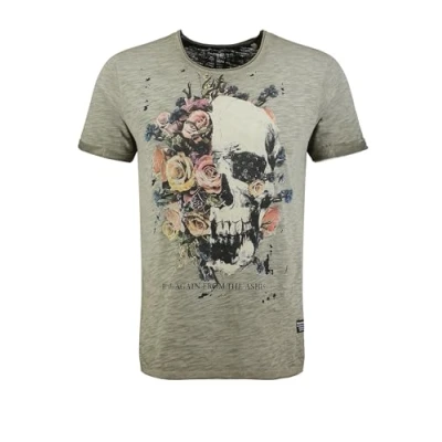 Afbeelding van Key Largo Rising Round Tshirt print, Heren, Maat: 3XL, Mil green