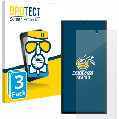 Afbeelding van BROTECT Screenprotector voor Samsung Galaxy S24 Ultra (case friendly) Folie Beschermfolie Beschermglas matte (3 Stuks)