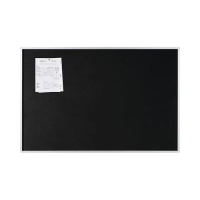 Afbeelding van Bi Office Viltbord New Generation, prikbord met aluminium frame, 90 x 60 cm, zwart