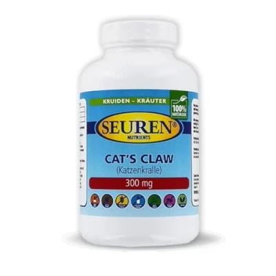 Afbeelding van Seuren Nutrients Cat&#039;s Claw Katteklauw 50 mg extract 100 capsules 500 Pure kattenklauw Sterk gedoseerd.