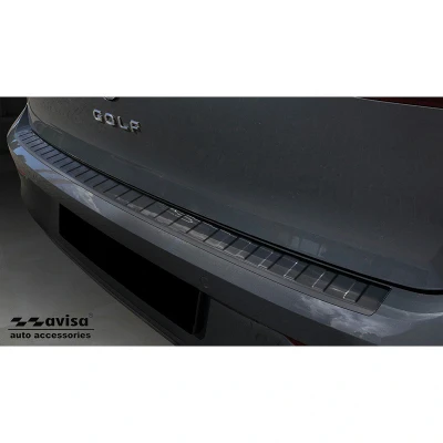 Afbeelding van Avisa Zwart RVS Achterbumperprotector passend voor Volkswagen Golf VIII HB 5 deurs 2020 &#039;Ribs&#039;
