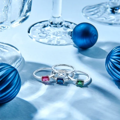 Afbeelding van Ring Groen Zirkonia Zilver Gerhodineerd