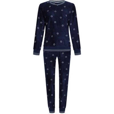 Afbeelding van Duurzame fleece pyjama Rebelle Blauw Maat 46