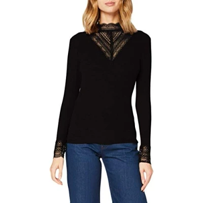 Afbeelding van Blouse Only ONLTILDE L/S HIGH NECK LACE TOP JRS