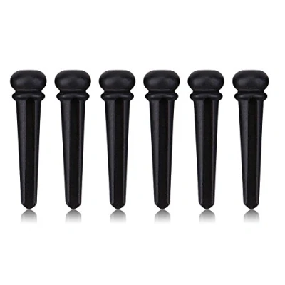 Afbeelding van 6 Stück Folk Gitarre Bridge Pins,Ebenholz Pins Mit Abalone Shell für Gitarren Zubehör