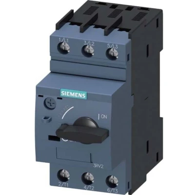 Afbeelding van Siemens 3RV2011 1GA10 Vermogensschakelaar 1 stuk(s) Instelbereik (stroomsterkte): 4.5 6.3 A Schakelspanning (max.): 690 V/AC (b x h d) 45 97 mm