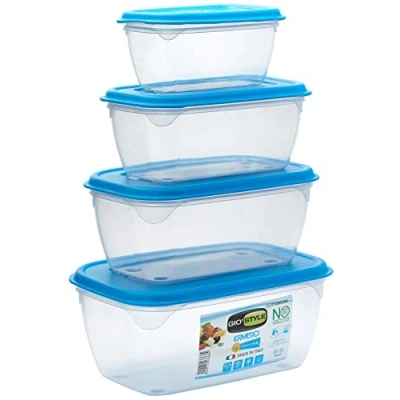 Afbeelding van GioStyle Set van 4 rechthoekige containers (0,5 l + 1 1,5 2 l)