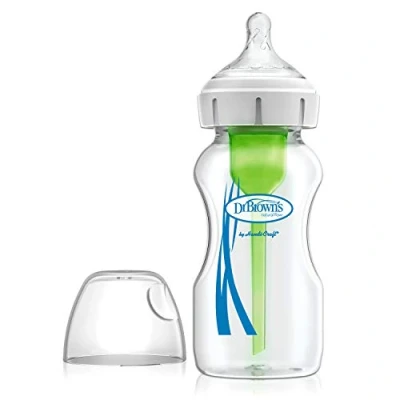 Afbeelding van DR BROWN&#039;S Opties Plus Anti Koliek Brede Hals Babyvoedingsfles 270 ml