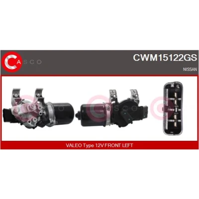 Afbeelding van CASCO CWM15122GS Ruitenwissermotor 12V voor voertuigen met stuur links NISSAN: Qashqai / Qashqai+2 I (J10, NJ10) 2.0 dCi Vierwielaandrijving
