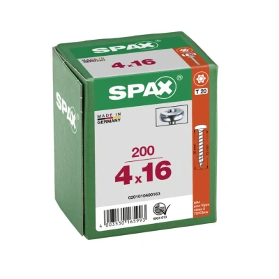 Afbeelding van Spax T star spaanplaatschroef vz ck 4.0x16mm Torx TX20 (200 st)