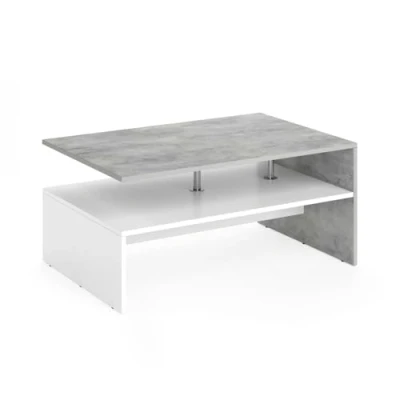 Afbeelding van Vicco Salontafel &quot;Amato&quot;, Beton/Wit, 90 x 42 cm