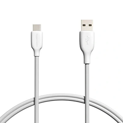 Afbeelding van AmazonBasics Kabel, USB C 2.0 naar A (USB IF gecertificeerd), 0,91 meter, wit