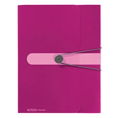 Afbeelding van Herlitz Verzamelbox A4 PP met rugetiket, 1 stuk design opdruk, rugbreedte 4 cm, opak bessen