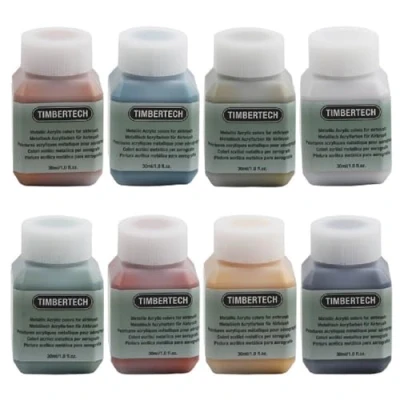 Afbeelding van Timbertech 30 ml Airbrush kleur SET 8 METALLIC